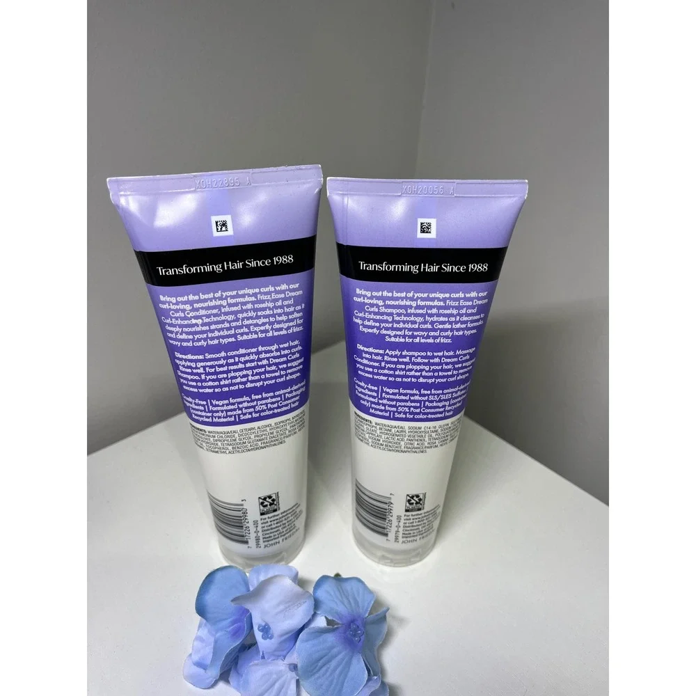 John Frieda Frizz Ease Dream Curls Shampoo Conditioner Set‎ 8.45oz Rosehip Oil